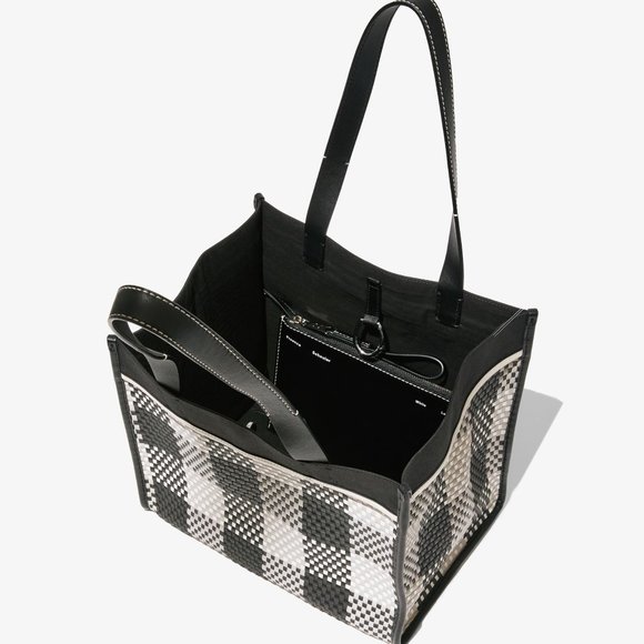 PROENZA SCHOULER Large Morris Woven Plaid Tote - Picture 3 of 9